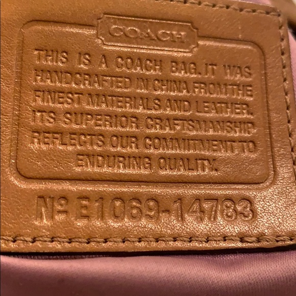 Camel color COACH shoulder or cross body - Picture 7 of 8